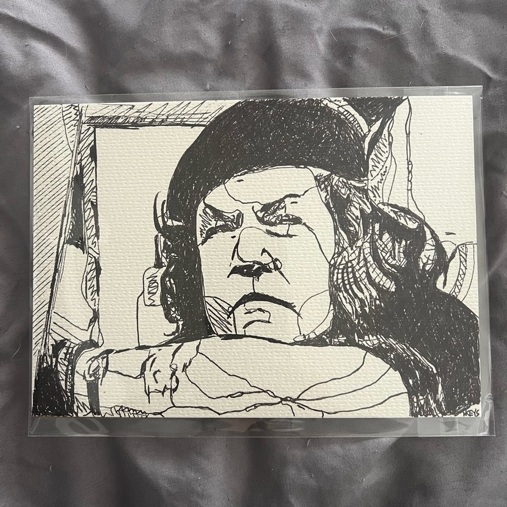Goonies Mama Fratelli Pen & Ink Original Art Portrait 5x7 doodle fanart